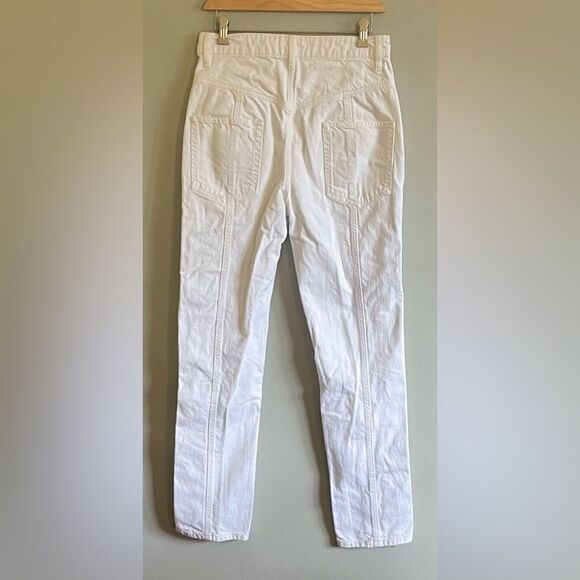 Isabel Marant 100% Cotton White Kelissa High Waisted Jeans Size 8 - Picture 4 of 13